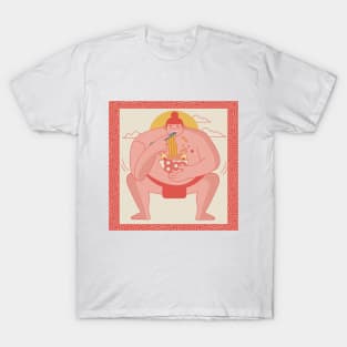 Sumo eating ramen T-Shirt